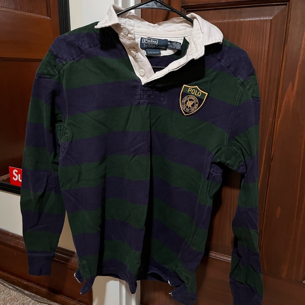 Ralph Lauren Custom Fit Shirt in Green and Navy